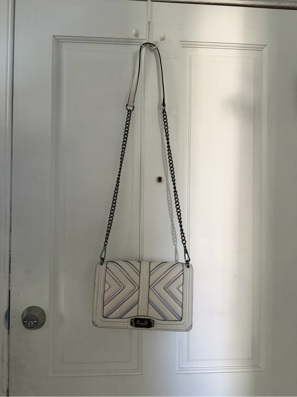 Rebecca Minkoff Love Chevron Crossbody Bag with Iridescent Stripes